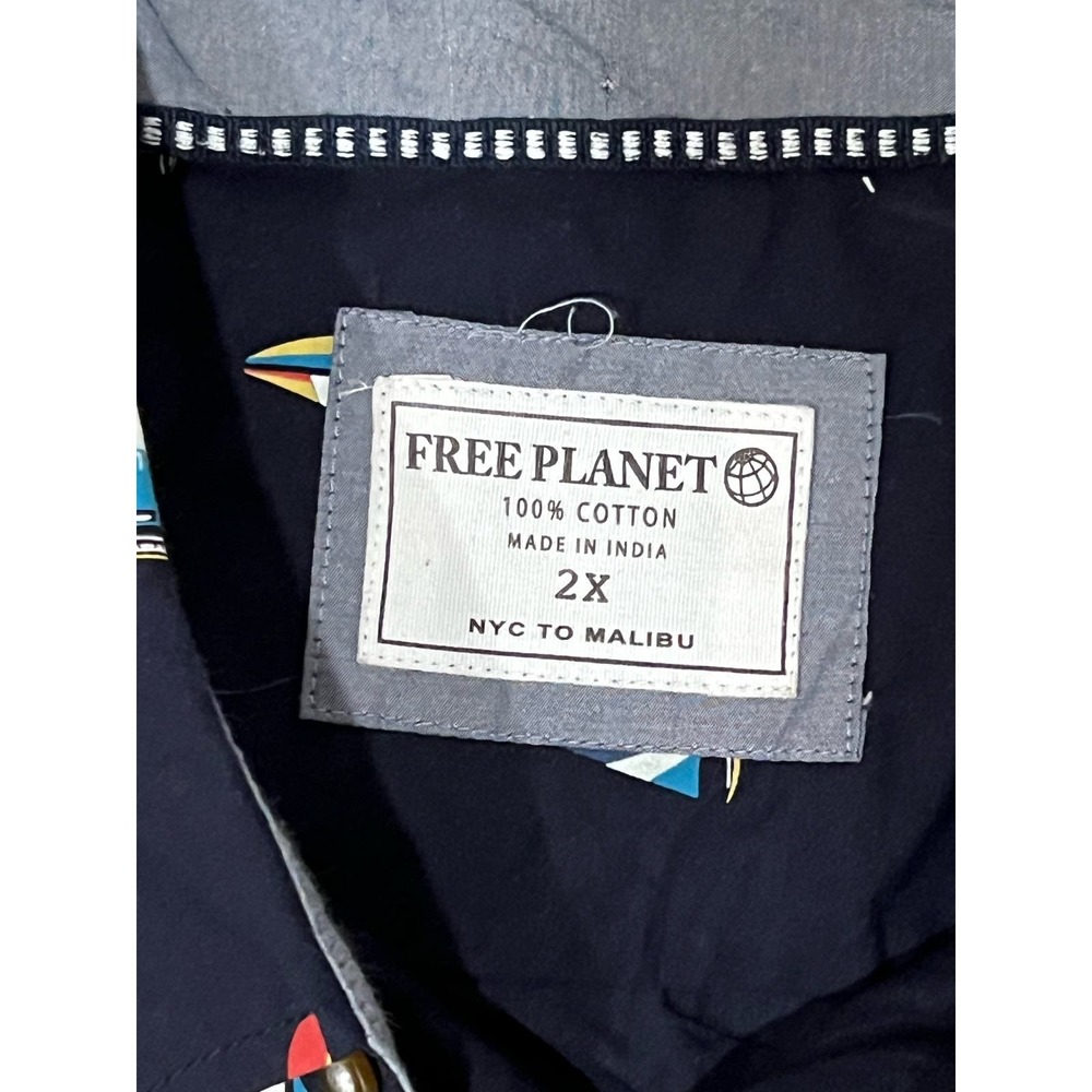 Free Planet, Short Sleeve Buttondown, XXL, #578-U - Picture 4 of 4